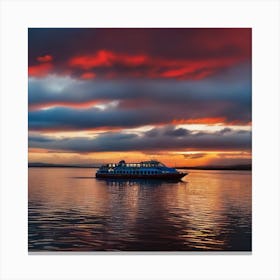 Sunset Cruise Ship 22 Canvas Print