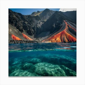 Stock Photography A Volcanic Underwater Mountain Range With Ho 3(1) Canvas Print