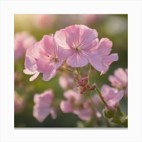 A Blooming Geranium Blossom Tree With Petals Gently Falling In The Breeze 1 Canvas Print
