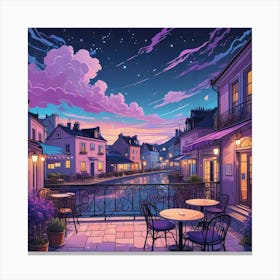 Cafe Terrace At Night (10) Canvas Print