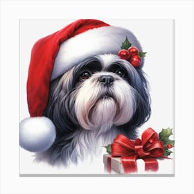 Shih Tzu Christmas Leinwandbild