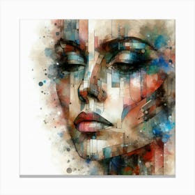 Abstract Woman'S Face Canvas Print