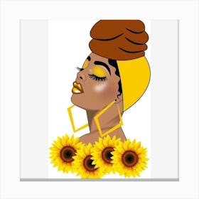 Sunflower Girl Canvas Print