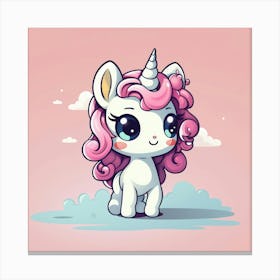 Cute Unicorn 658 Canvas Print