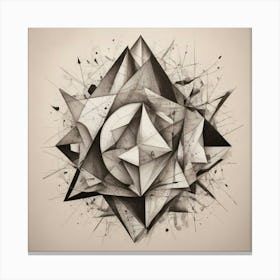 Abstract Geometric Drawing 2 Canvas Print