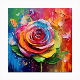 Rainbow Rose 1 Canvas Print