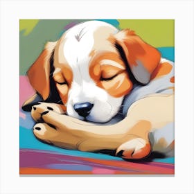 Puppy Sleeping 1 Canvas Print