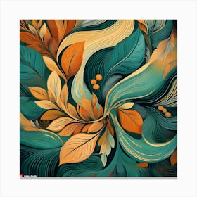 Firefly Abstract Nature Forms Design Organic Shapes Inspired By Leaves, Flowers, Or Water Ripples A 1 Canvas Print