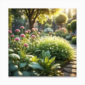 Garden At Dusk Canvas Print