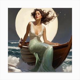 Angelic Mermaid art Canvas Print