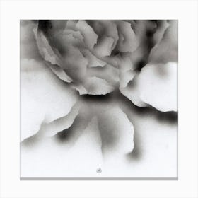 Erupting Volcano minimal black and white Canvas Print