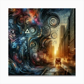 Psychedelic City 10 Canvas Print