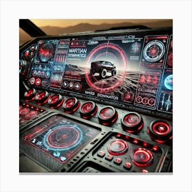 A Detailed View Of The Interface Inside The Mars Dominator Canvas Print