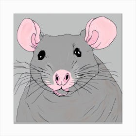 MSPaint Rat #5 Canvas Print