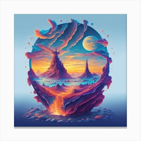 Psychedelic Landscape Canvas Print