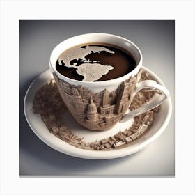 A World Of Coffee Canvas Print