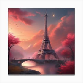 Eiffel Tower Magical Landscape 3 Canvas Print