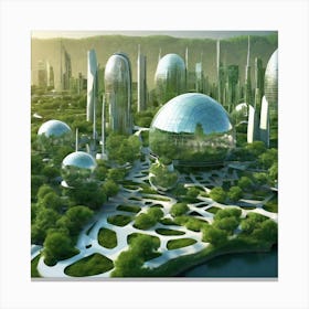 Futuristic City 46 Canvas Print