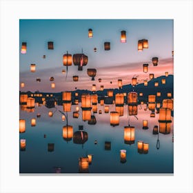 Lanterns In The Sky Canvas Print