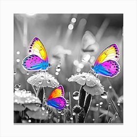 Butterflies In The Rain Canvas Print