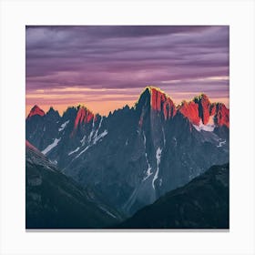 Sunset In The Mountains art print 1 Canvas Print