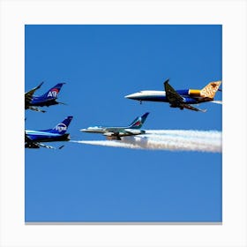 Four Jets In Formation Canvas Print