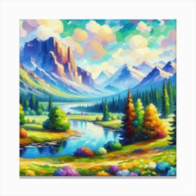 Landscape Painting 2 Canvas Print