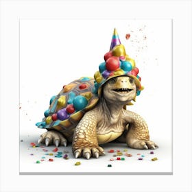 Birthday Turtle 1 Canvas Print