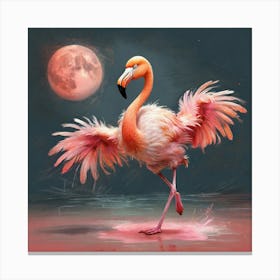 Pink Flamingo 10 Canvas Print