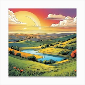 Landscape Painting 20 Canvas Print