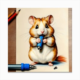 Hamster Drawing 7 Canvas Print