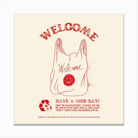 Welcome Square Canvas Print