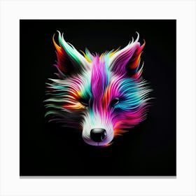 Colorful Wolf Head Canvas Print