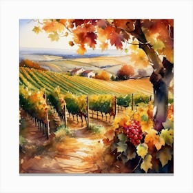 Autumn Vineyards 5 Canvas Print