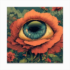 Eye Of The Flower Canvas Print