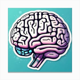 Brain Sticker 5 Canvas Print