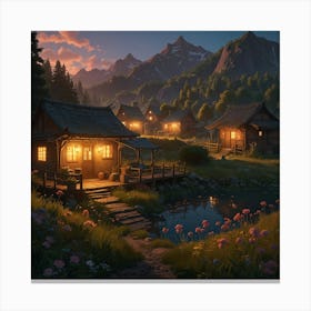 House In The Mountains 4 Canvas Print