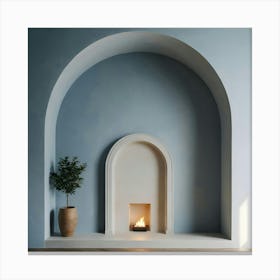 Fireplace Stock Videos & Royalty-Free Footage Canvas Print