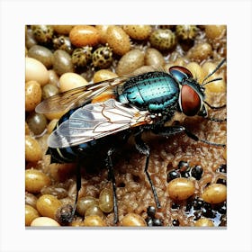 Flies Insects Pest Wings Buzzing Annoying Swarming Houseflies Mosquitoes Fruitflies Maggot (5) Canvas Print