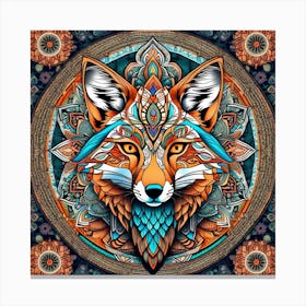 Fox Mandala Canvas Print
