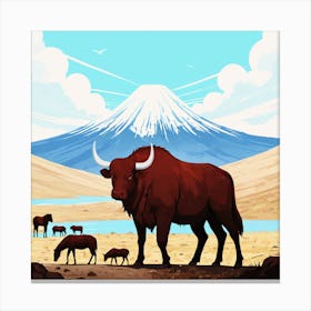 Cows In A Field Canvas Print