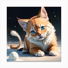 Cat With Blue Eyes 2 Canvas Print