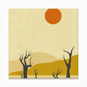 Desert Landscape - Desert Stock Videos & Royalty-Free Footage Canvas Print