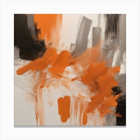 Abstract Orange Painting 1 Canvas Print