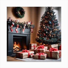 Christmas Tree Stock Videos & Royalty-Free Footage 3 Canvas Print