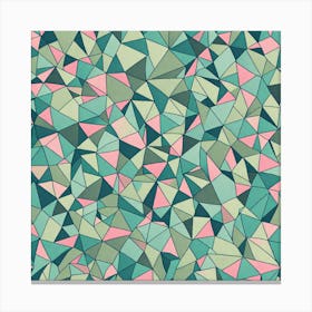 A Seamless geometric Pattern Featuring Polygons Shapes With Edges, Flat Art, 146 Canvas Print