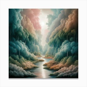 River In The Clouds Canvas Print