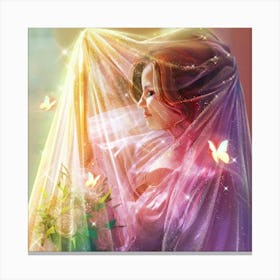 Bride In A Veil Canvas Print