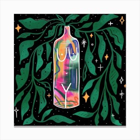 Genie In A Bottle Square Canvas Print