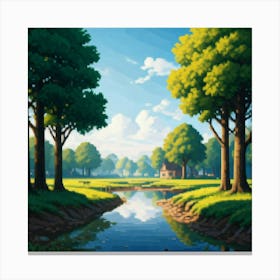 Landscape Painting Canvas Print